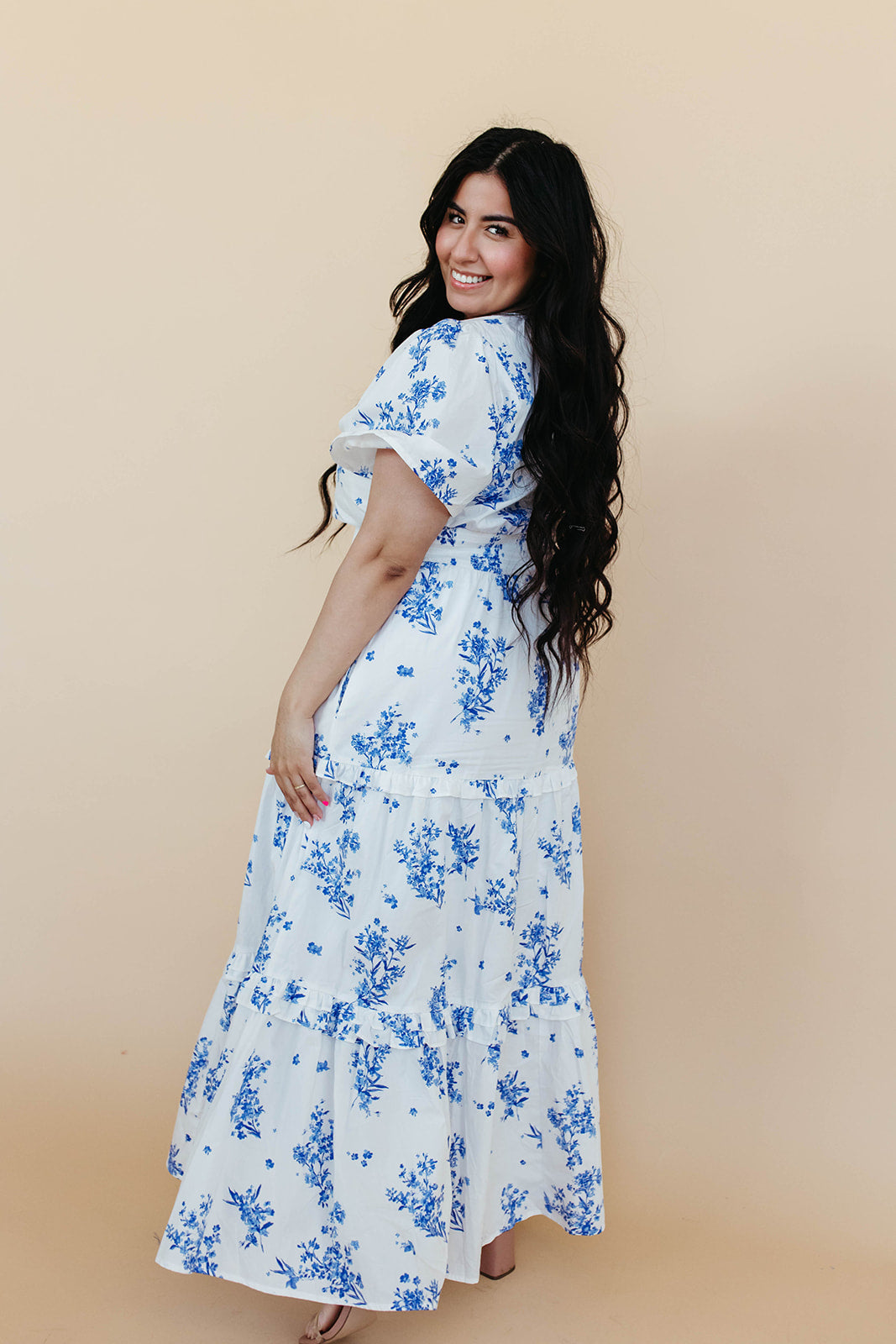 Palmer Floral Poplin Tiered Maxi Dress