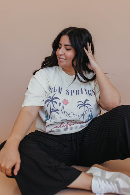THE PALM SPRINGS GRAPHIC TEE IN IVORY