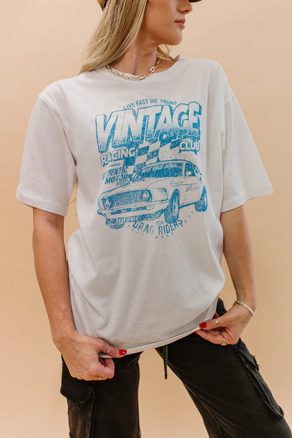 THE VINTAGE RACING SHIRT IN WHITE