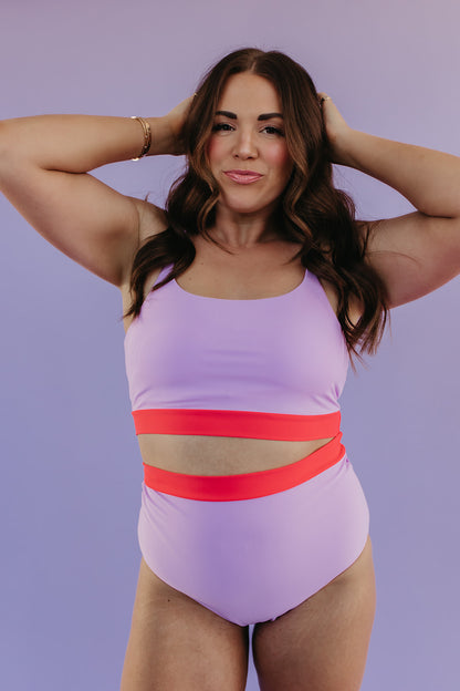 MIAMI SWIM BOTTOM IN LILAC COLORBLOCK BY PINK DESERT X SARAH TRIPP