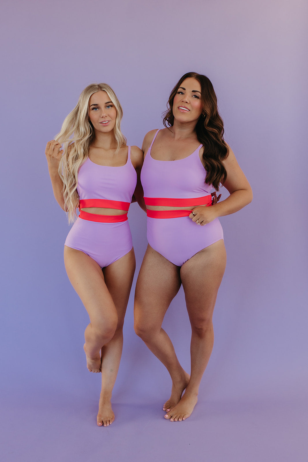 MIAMI SWIM BOTTOM IN LILAC COLORBLOCK BY PINK DESERT X SARAH TRIPP