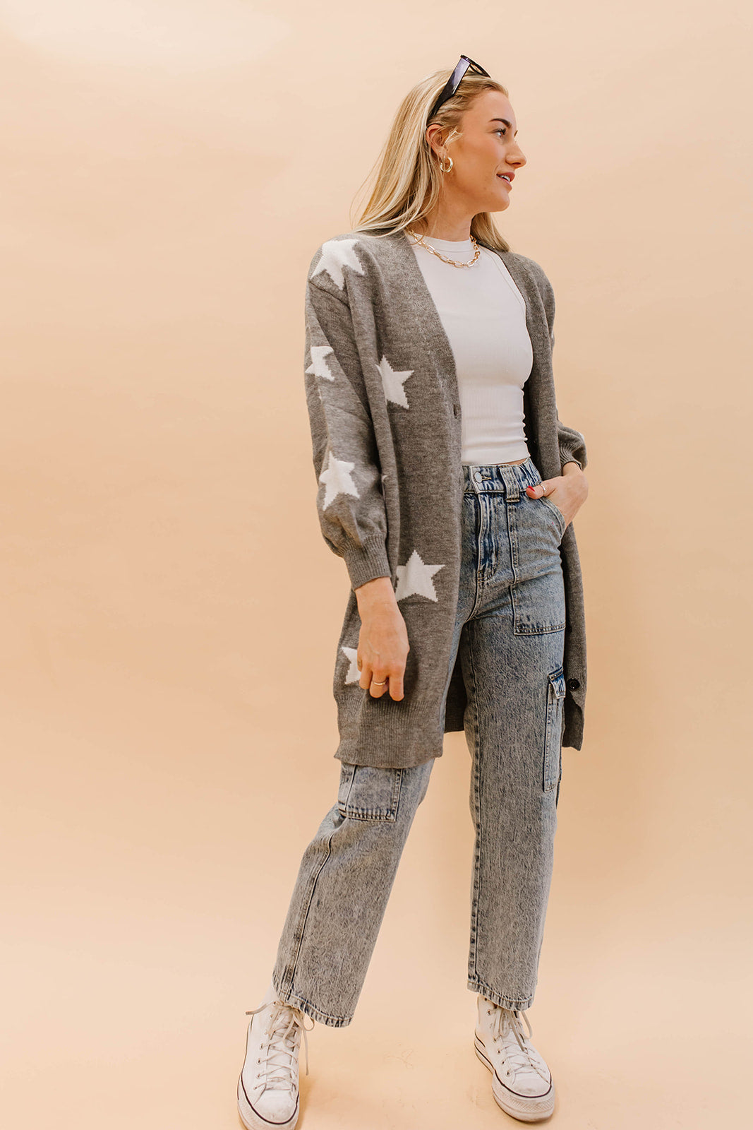 Grey deals star cardigan