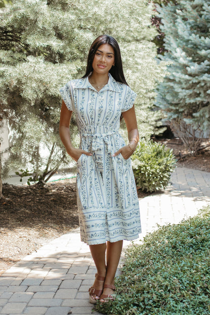 THE VIOLA FLORAL TIE DRESS