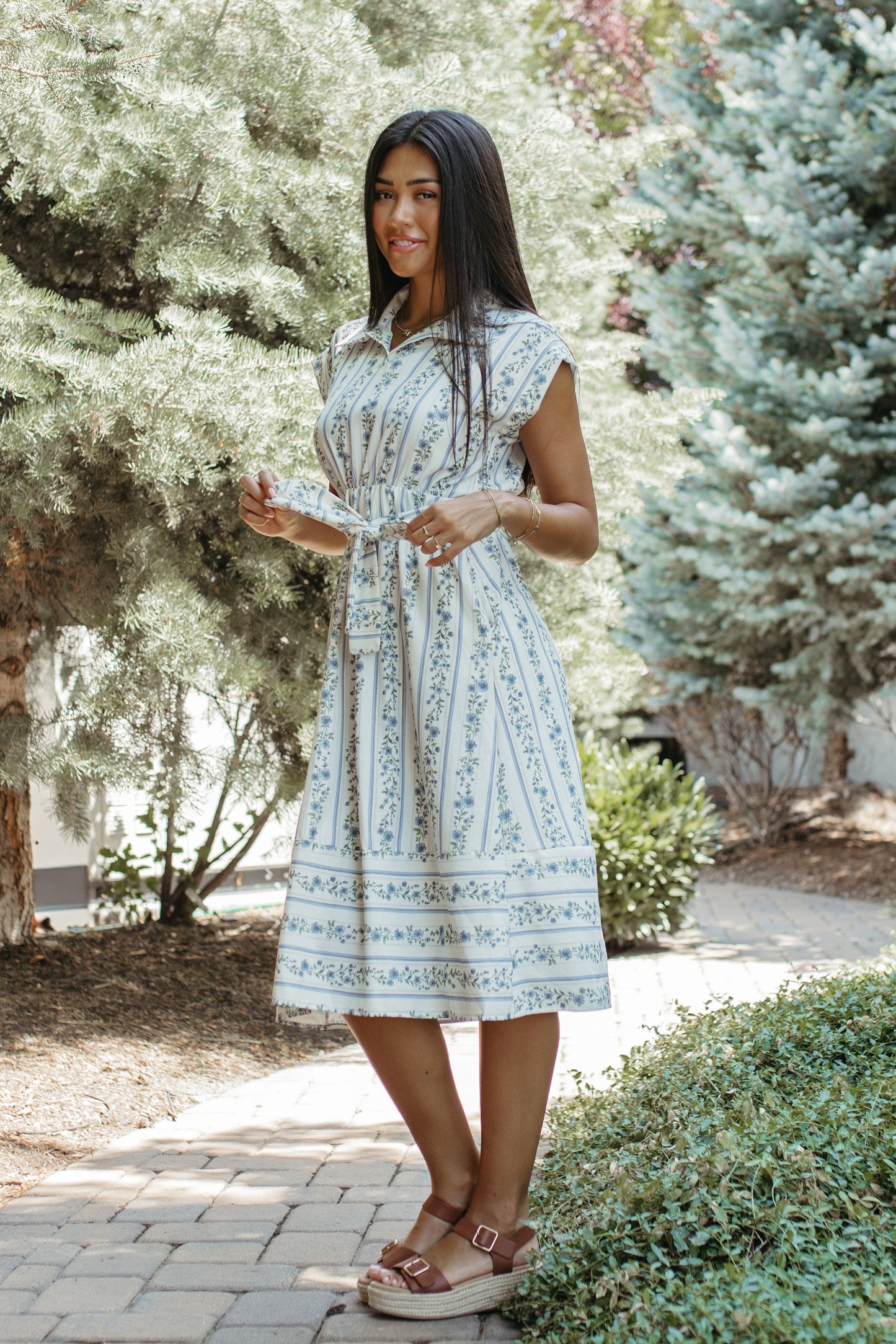 THE VIOLA FLORAL TIE DRESS