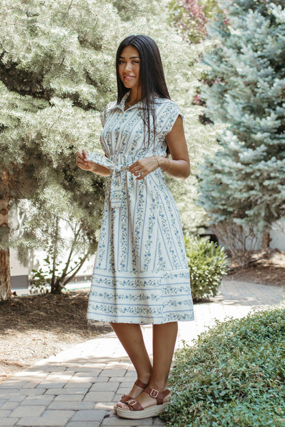 THE VIOLA FLORAL TIE DRESS