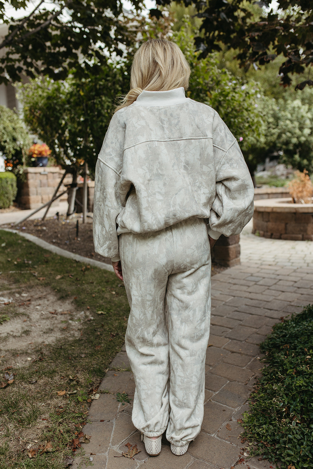 THE FRANCES CAMO ZIP UP SWEATER