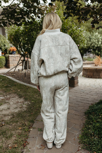 THE FRANCES CAMO ZIP UP SWEATER