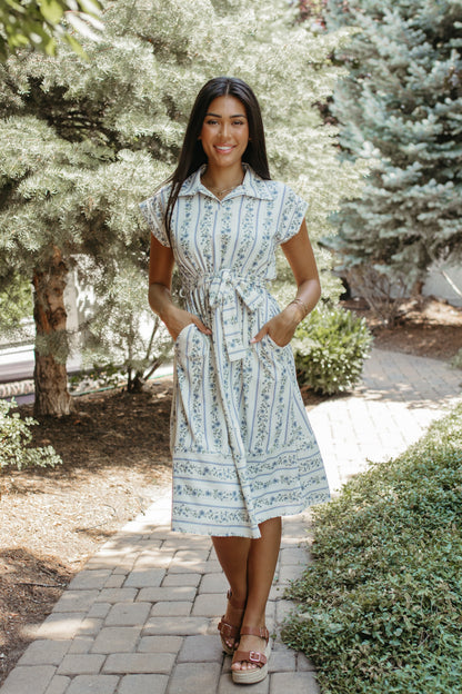 THE VIOLA FLORAL TIE DRESS