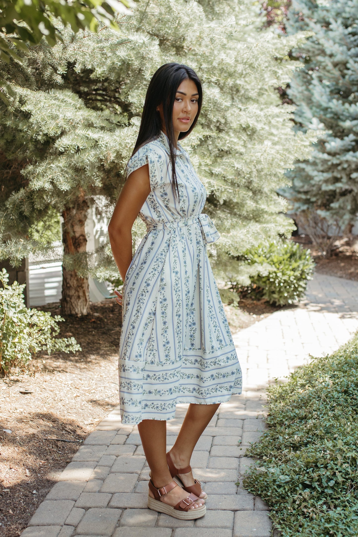 THE VIOLA FLORAL TIE DRESS