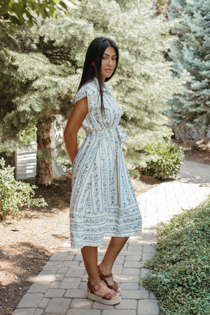 THE VIOLA FLORAL TIE DRESS