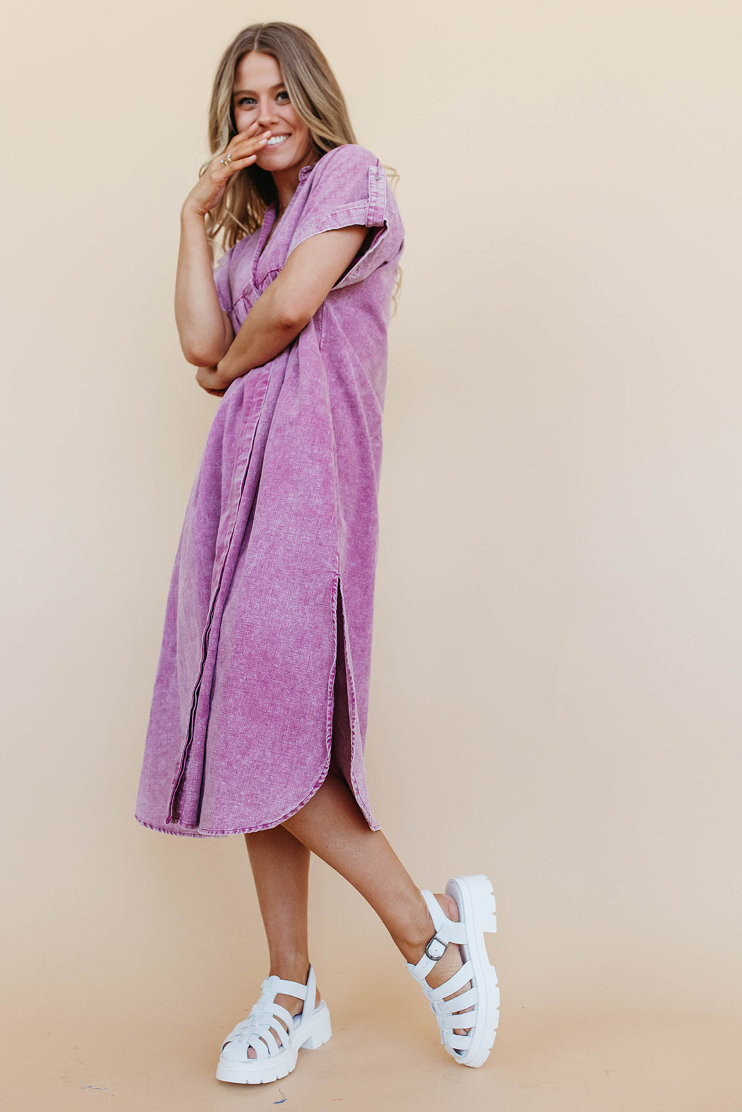 THE CALLIE MAXI DRESS IN WASHED ORCHID