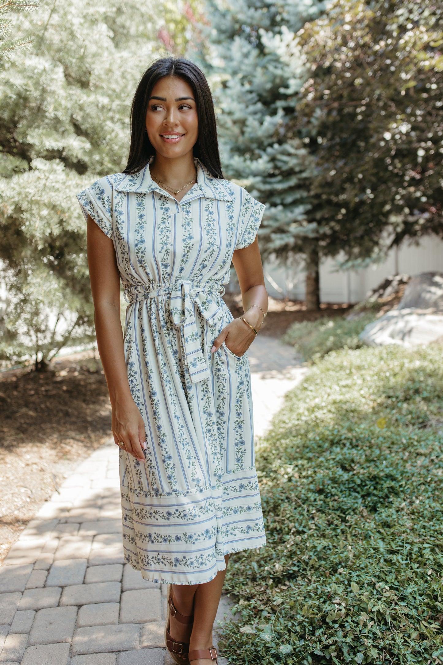THE VIOLA FLORAL TIE DRESS