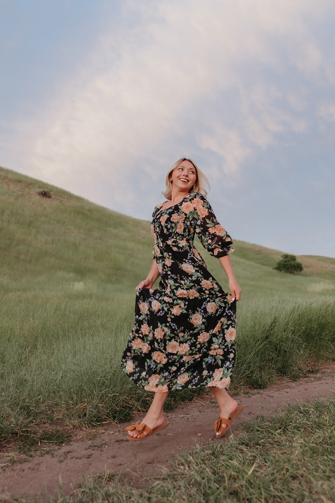 Black floral fall maternity friendy dresses for women | PINK DESERT XXX-Large Black floral fall maternity friendy dresses for women | PINK DESERT XXX-Large