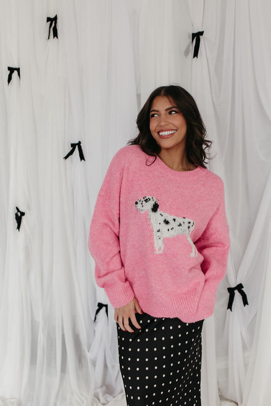 THE SONNY DALMATIAN SWEATER IN PINK