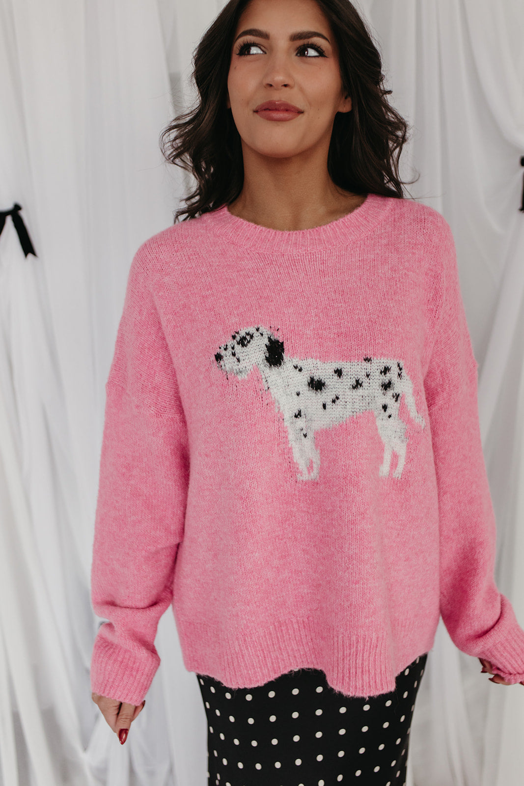 THE SONNY DALMATIAN SWEATER IN PINK