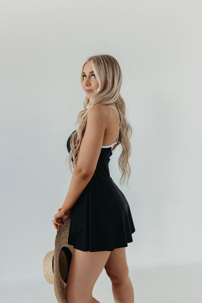 ACTIVE SWIM DRESS IN BLACK BY PINK DESERT