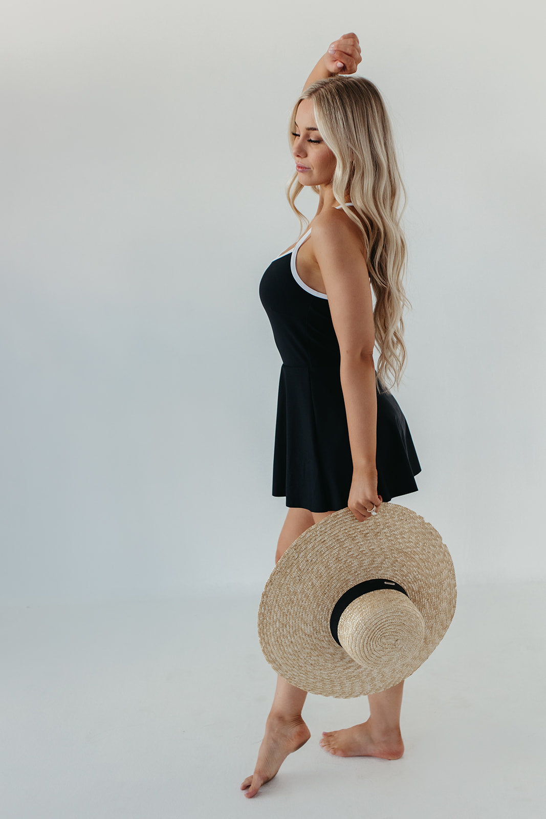 ACTIVE SWIM DRESS IN BLACK BY PINK DESERT
