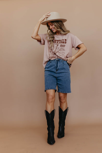 THE TENNESSEE NUMBERS GRAPHIC TEE IN MOCHA