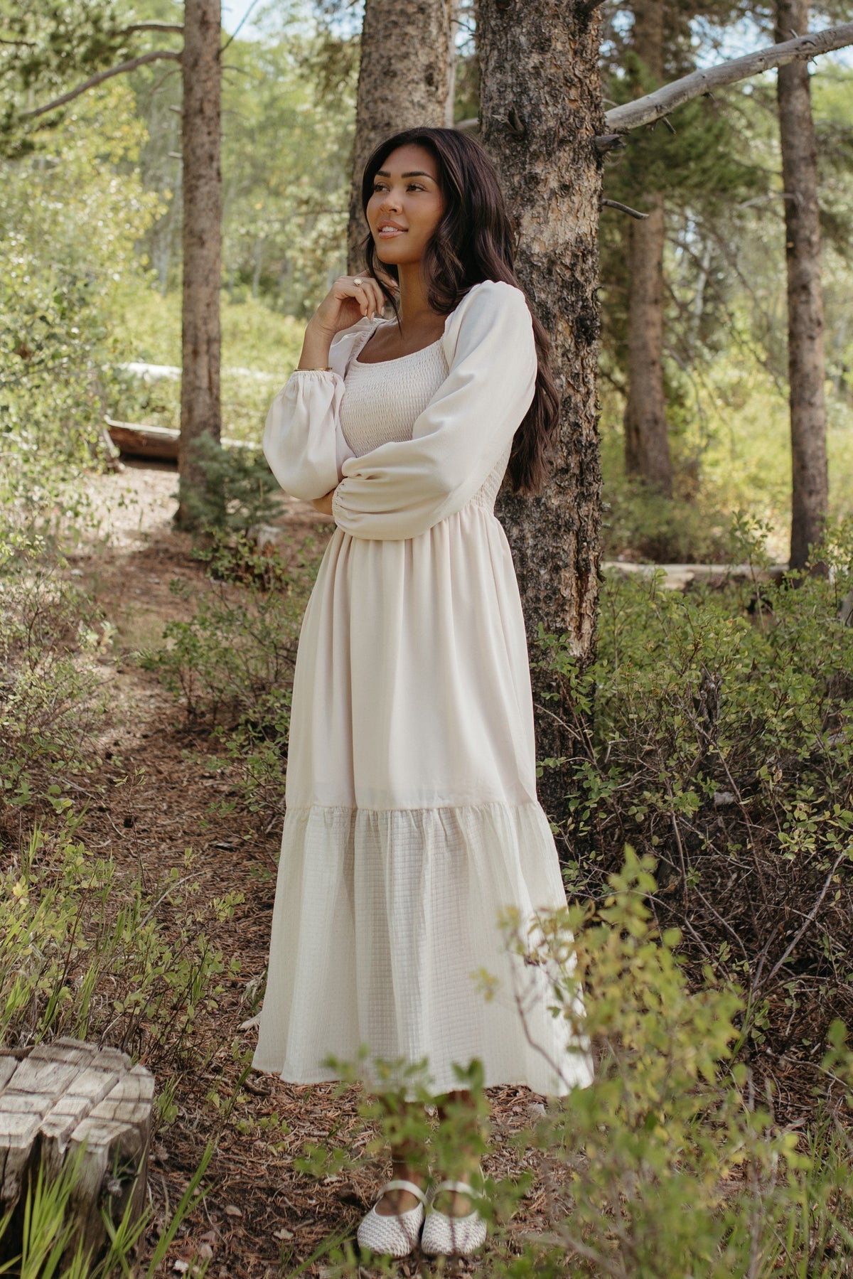 THE RAVEN TIERED MAXI LONG SLEEVE DRESS