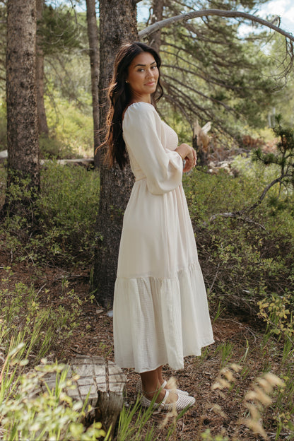 THE RAVEN TIERED MAXI LONG SLEEVE DRESS