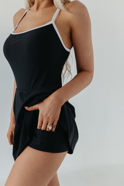 ACTIVE SWIM DRESS IN BLACK BY PINK DESERT