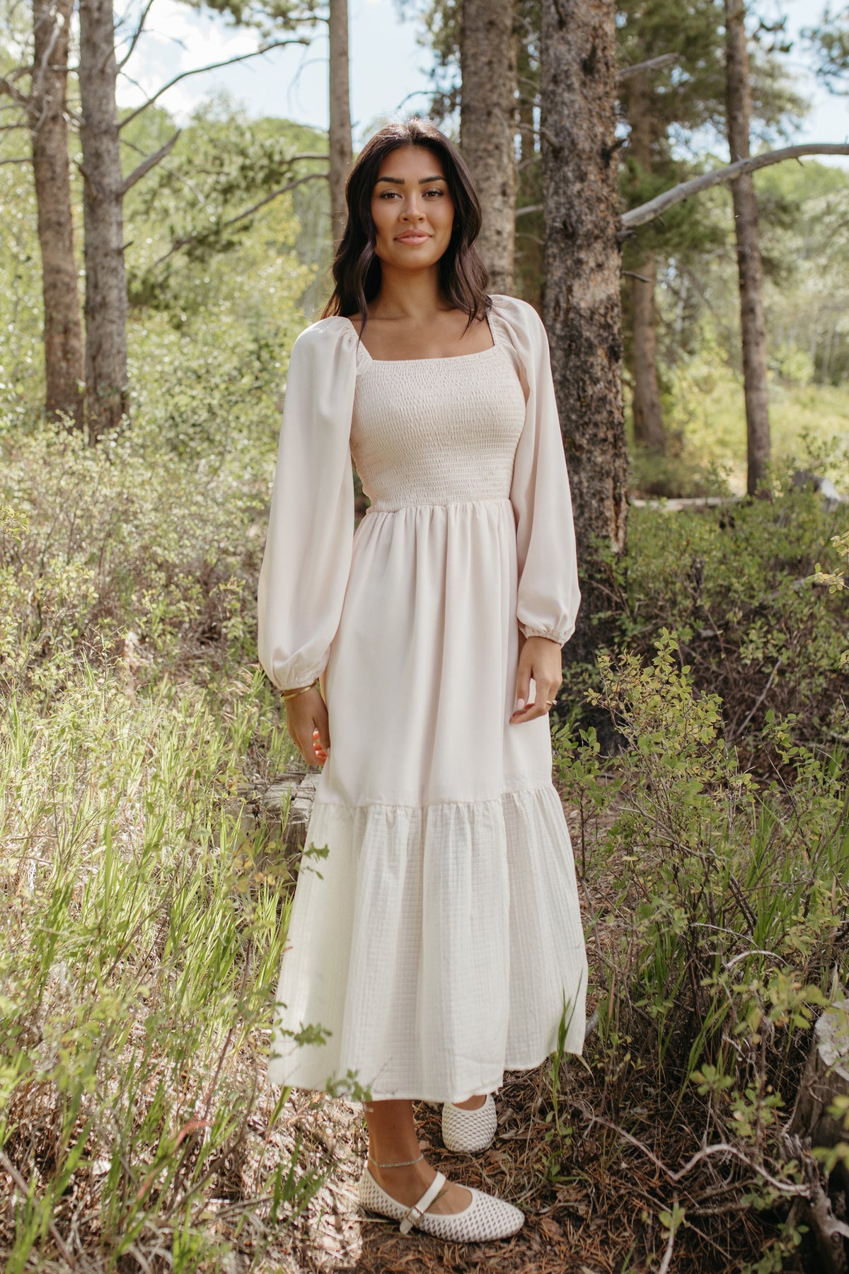 THE RAVEN TIERED MAXI LONG SLEEVE DRESS