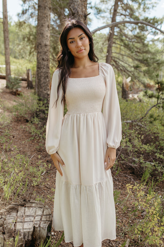 THE RAVEN TIERED MAXI LONG SLEEVE DRESS