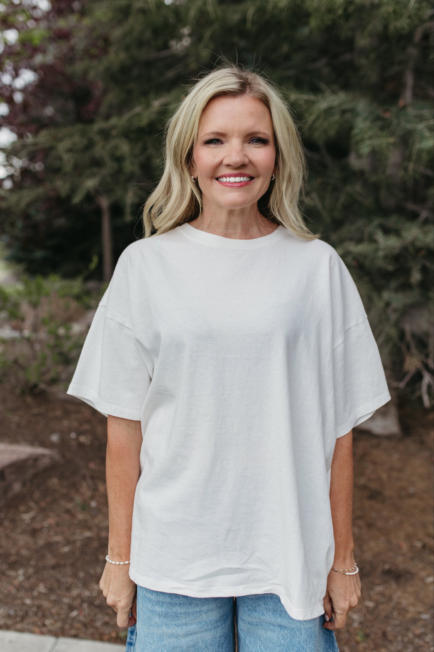 THE JOURNI OVERSIZED SHORT SLEEVE SHIRT IN OFF WHITE