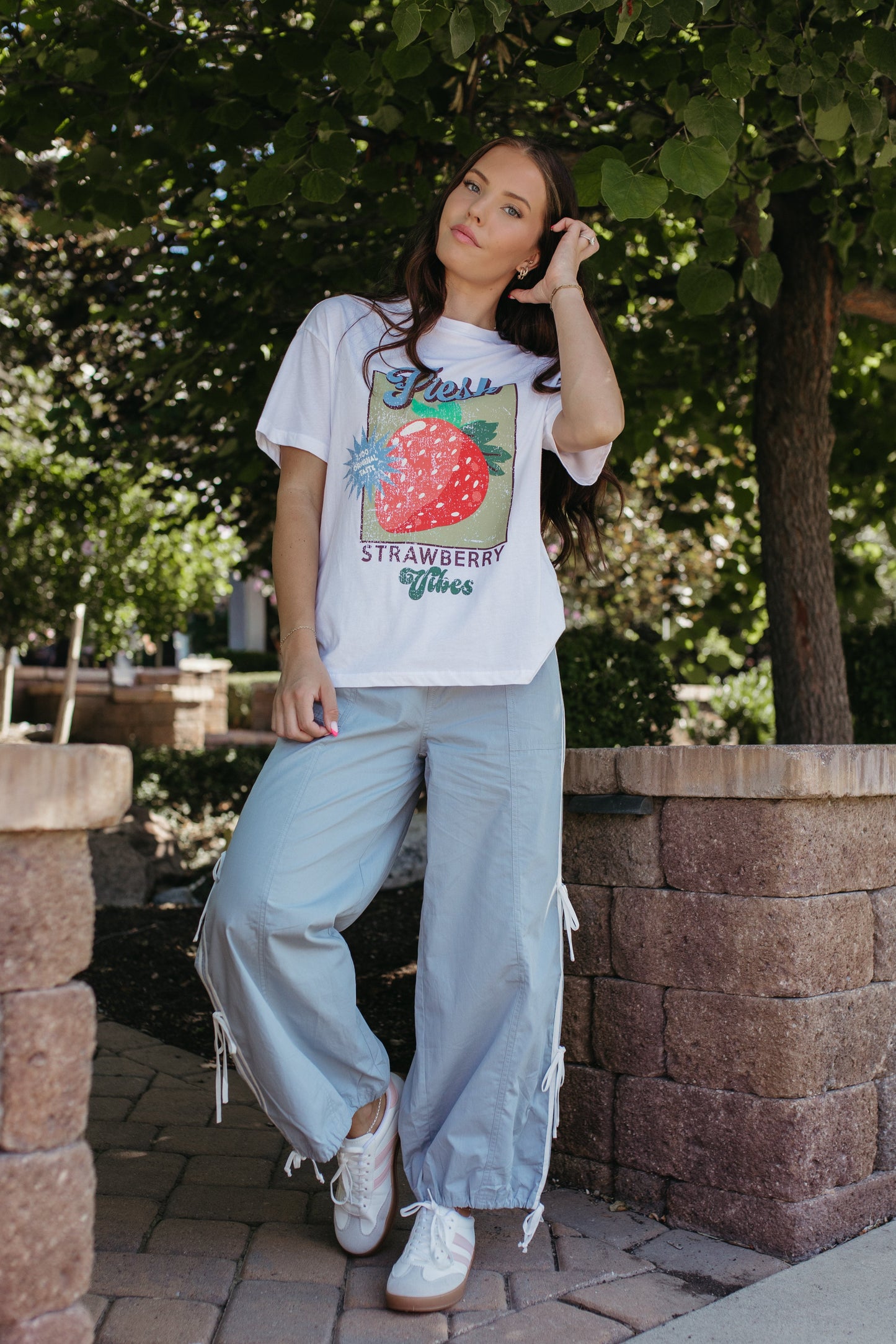 THE OCTAVIA STRIPED PANTS IN DUSTY BLUE