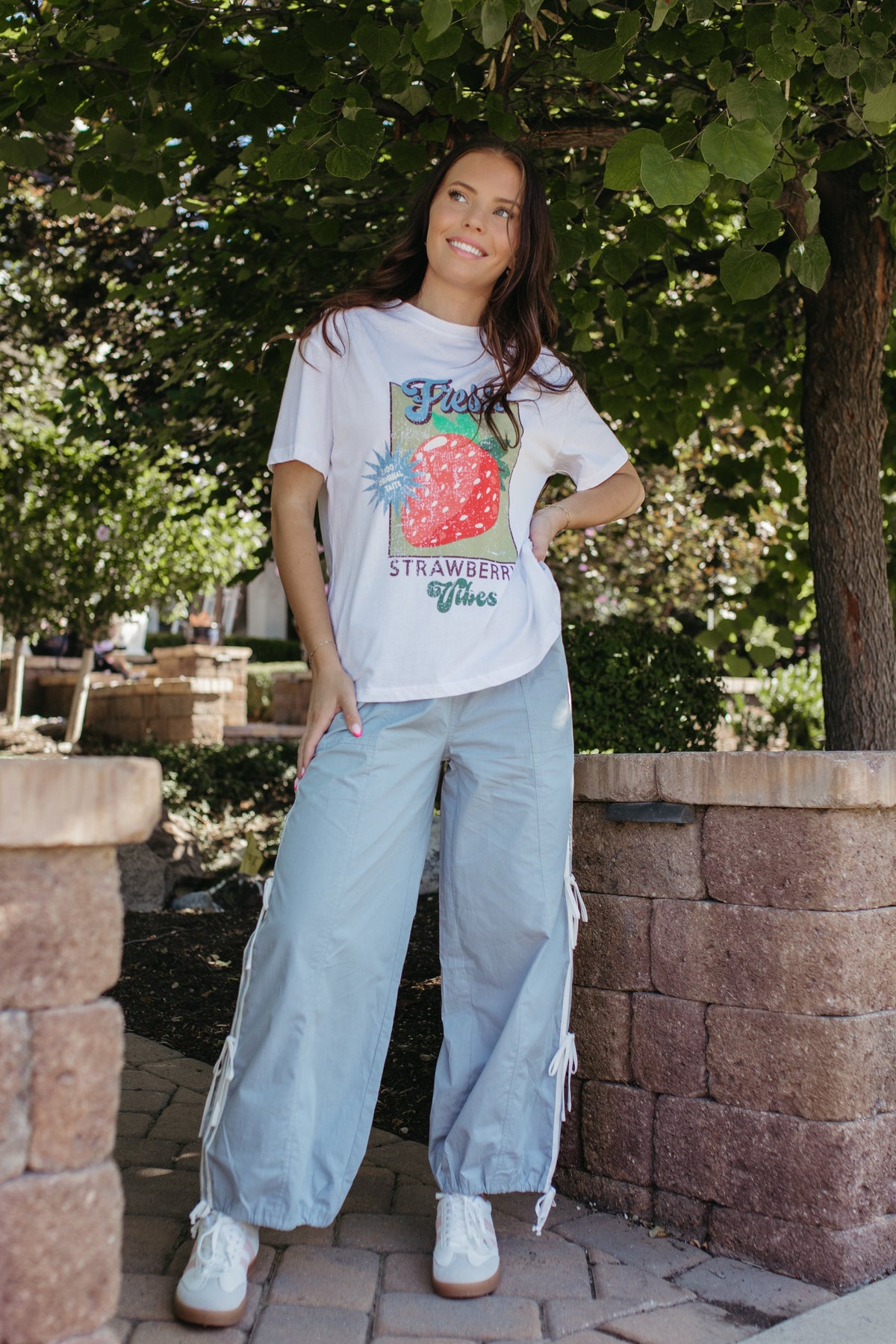 THE OCTAVIA STRIPED PANTS IN DUSTY BLUE
