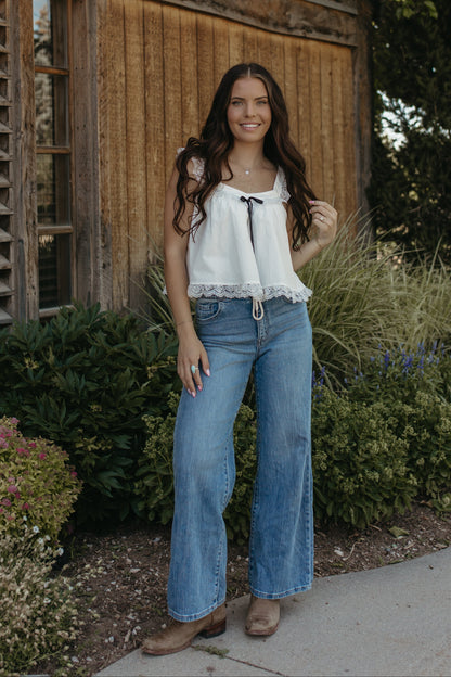 THE LILOU LACE DETAIL TANK