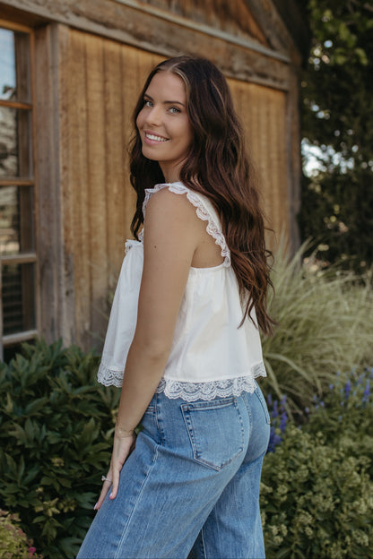 THE LILOU LACE DETAIL TANK