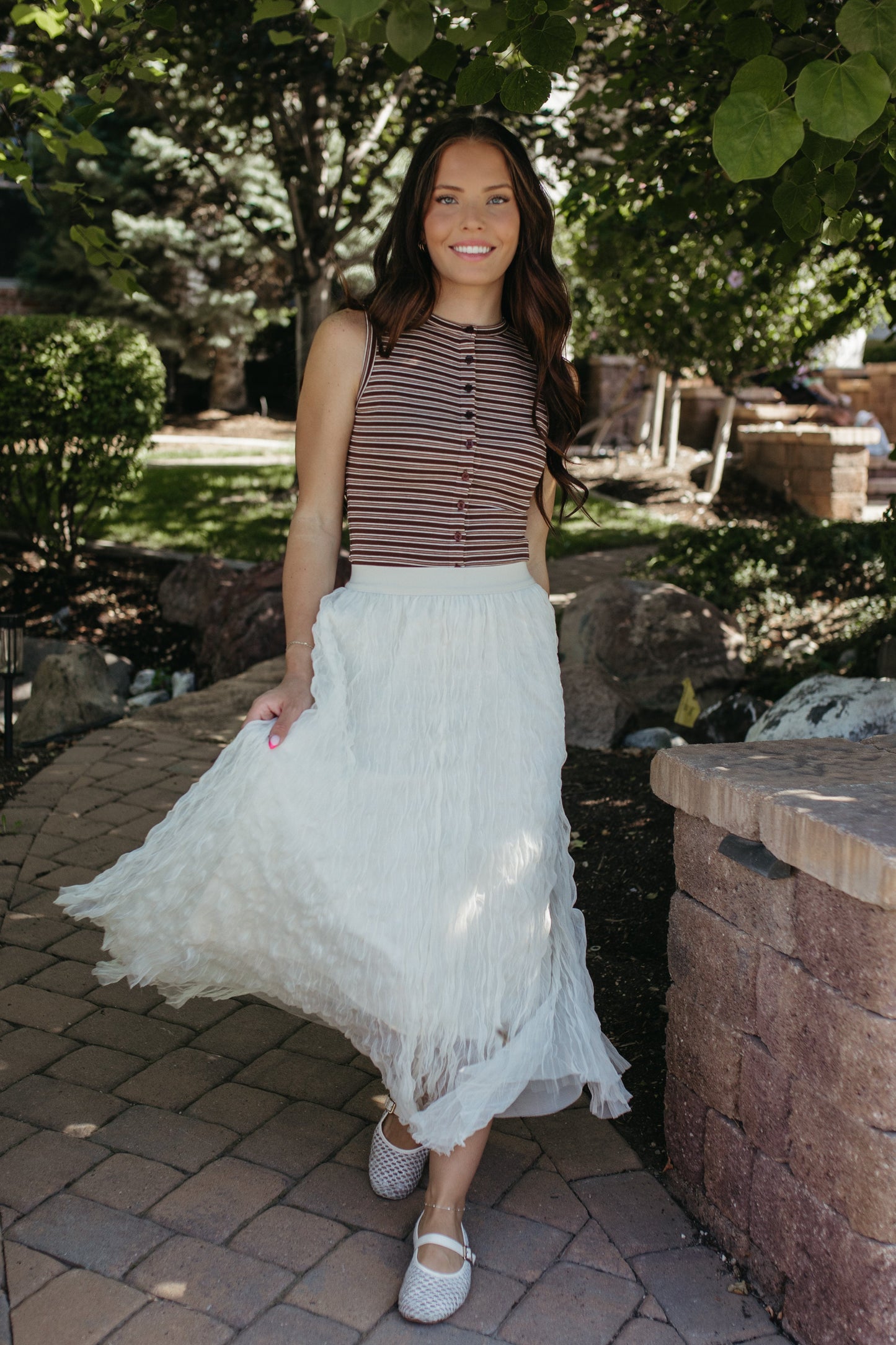 THE ESTELLA MAXI SKIRT IN BEIGE