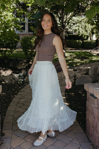 THE ESTELLA MAXI SKIRT IN BEIGE