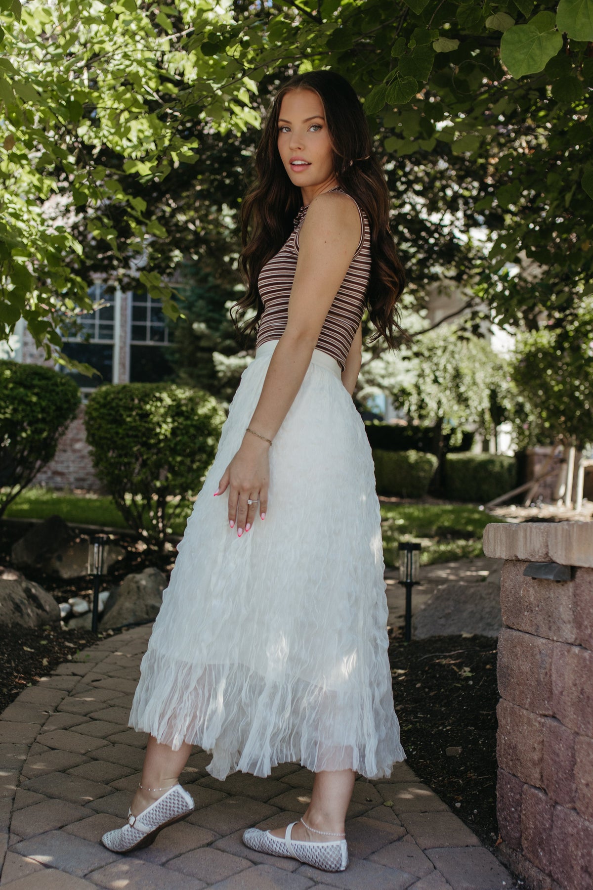 THE ESTELLA MAXI SKIRT IN BEIGE