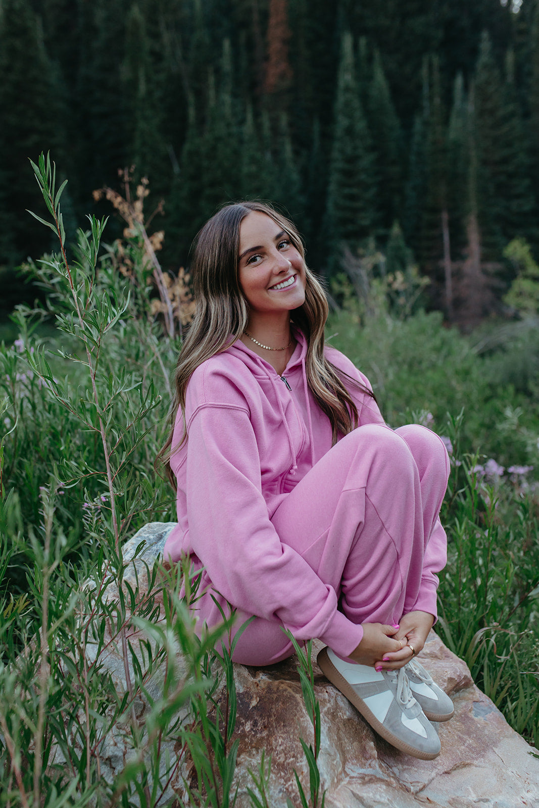 THE ANEESA LOUNGE SET IN PINK Pink Desert