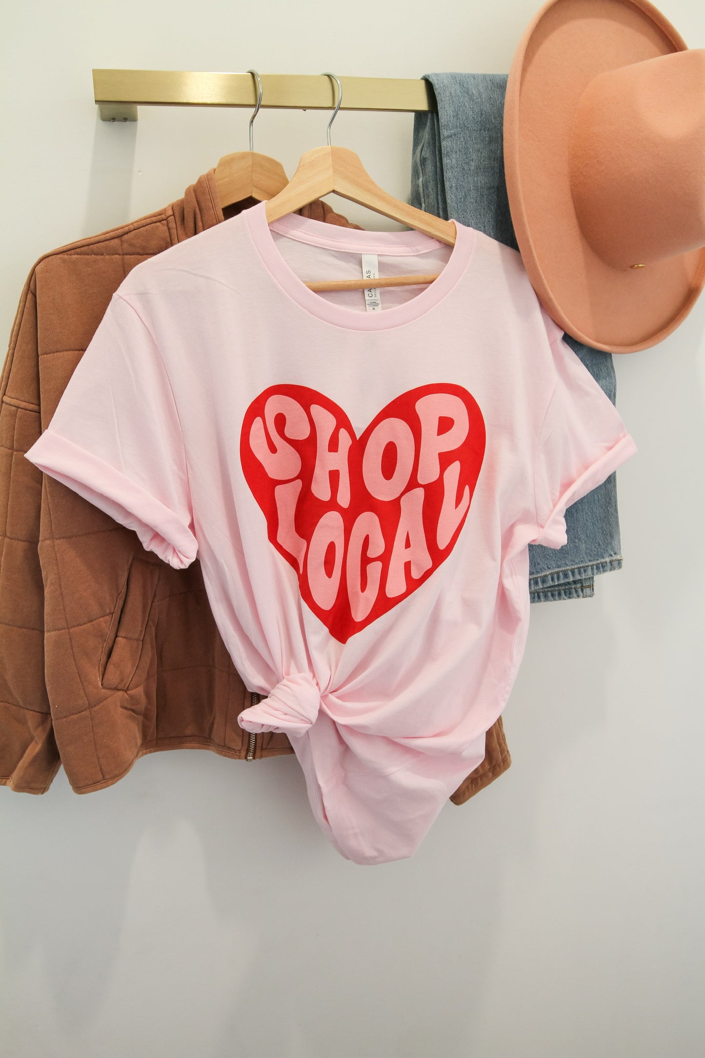 THE SHOP LOCAL TEE IN SOFT PINK