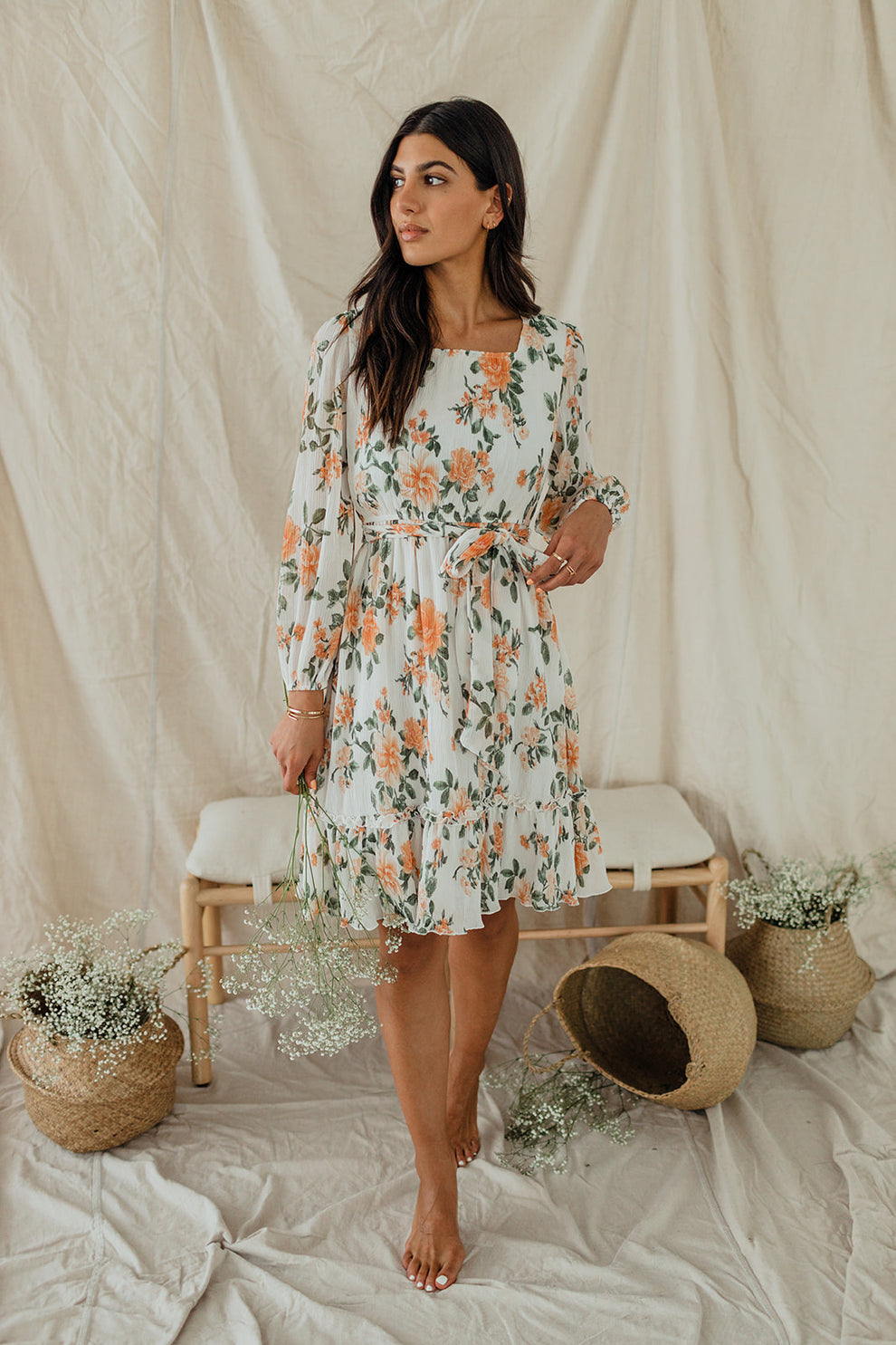 Modest floral fall dresses for women | PINK DESERT – Pink Desert