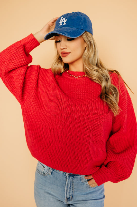 Thick knit bright sweater for women | PINK DESERT