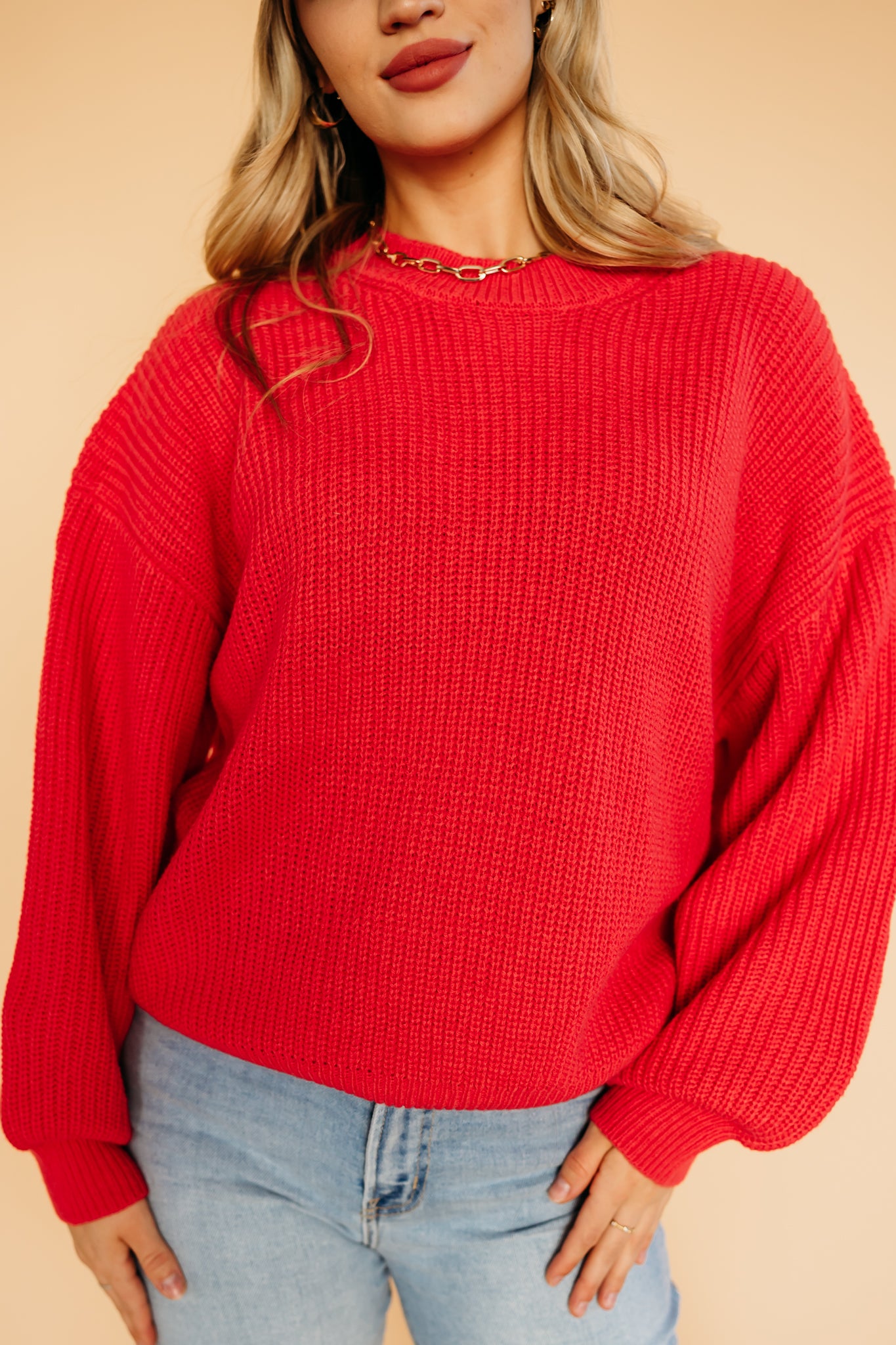 Thick knit sweater for women | PINK DESERT