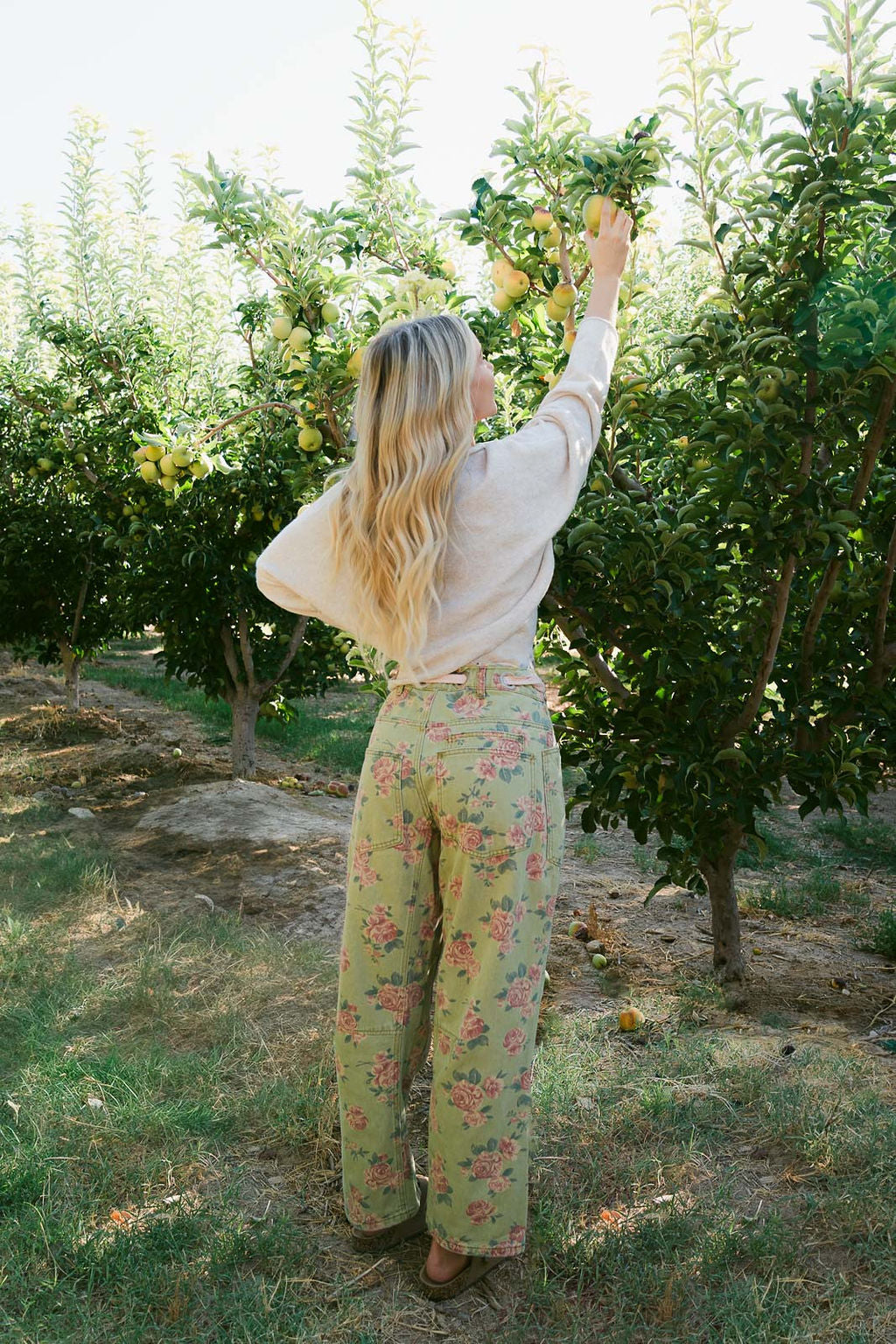 THE CHARLI FLORAL PRINT PANTS IN OLIVE