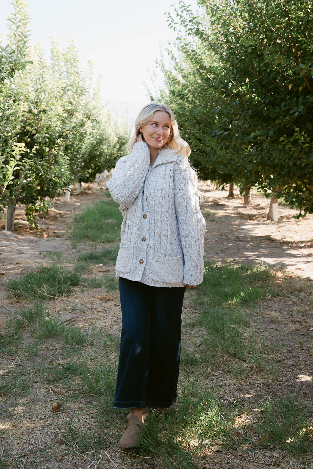 THE RACHEL OVERSIZED CARDIGAN IN GREY