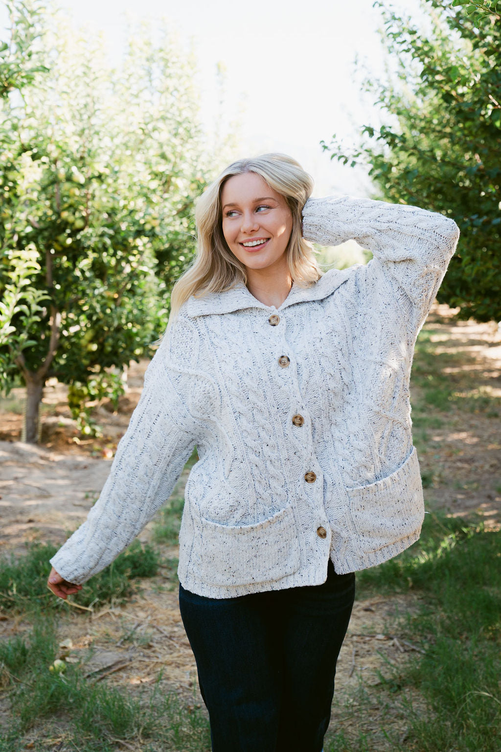 THE RACHEL OVERSIZED CARDIGAN IN GREY