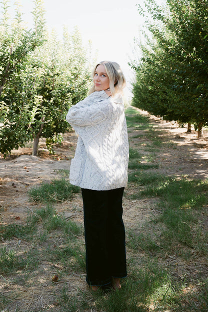 THE RACHEL OVERSIZED CARDIGAN IN GREY