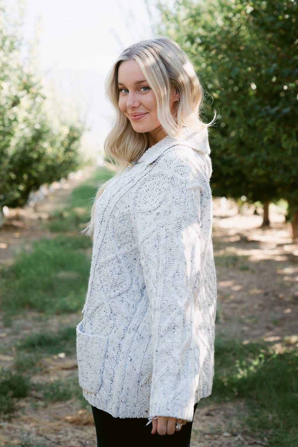 THE RACHEL OVERSIZED CARDIGAN IN GREY