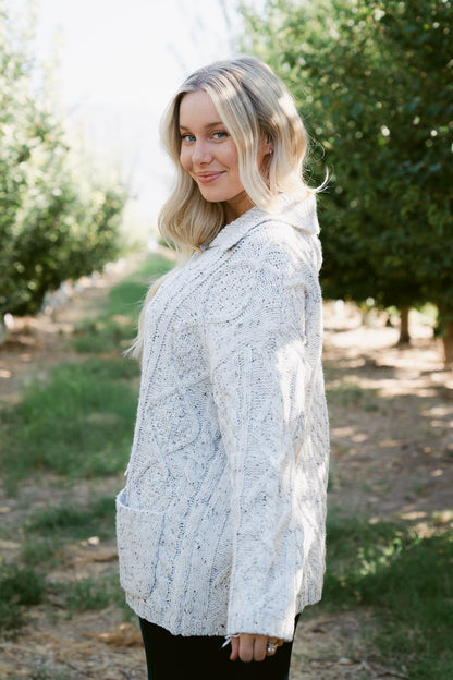 THE RACHEL OVERSIZED CARDIGAN IN GREY