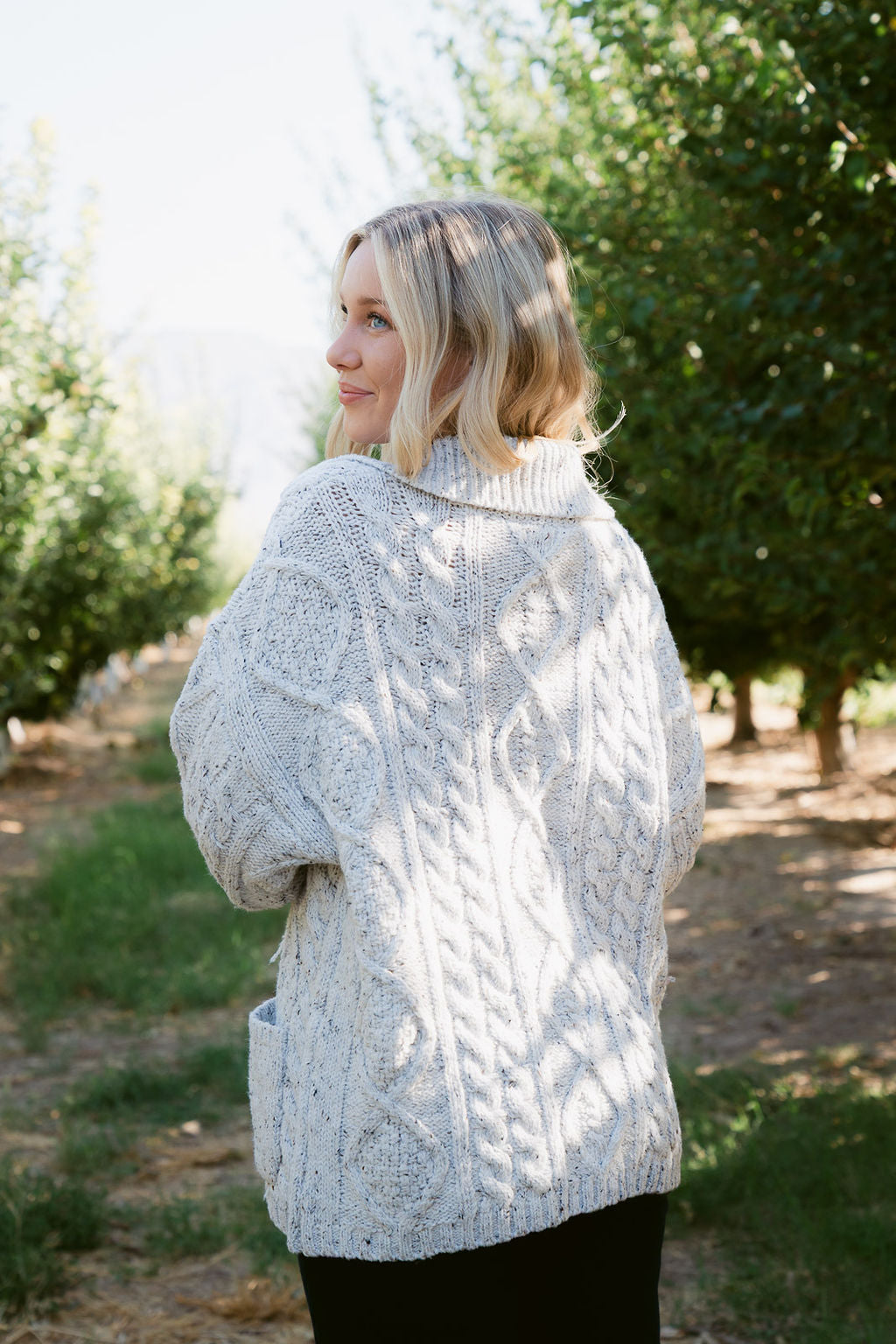 THE RACHEL OVERSIZED CARDIGAN IN GREY