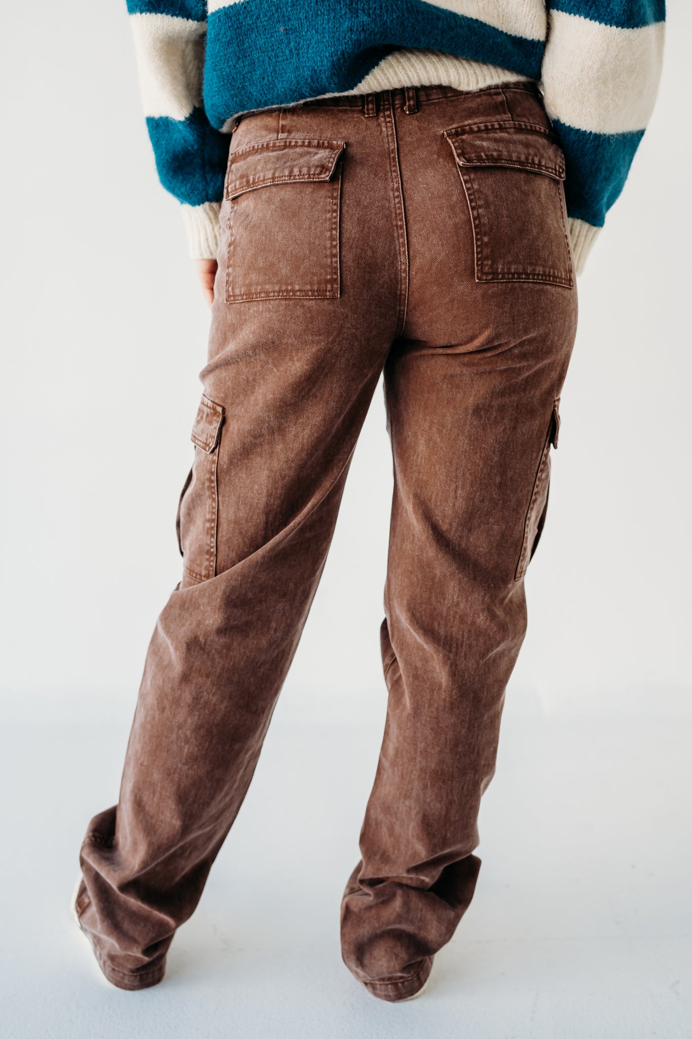 Patch pocket baggy cargo jeans | PINK DESERT
