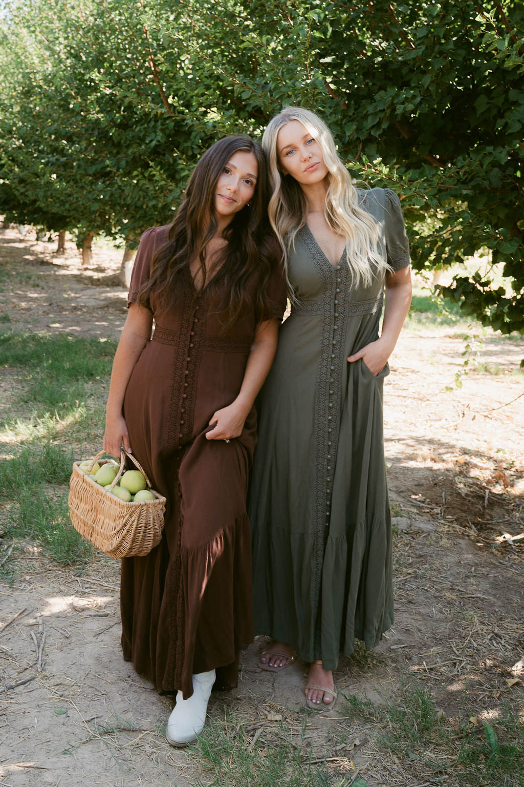 THE ROSEMARIE BUTTON MAXI IN MOCHA