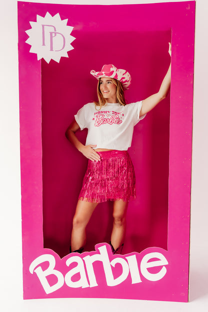 THE HONKY TONK BARBIE GRAPHIC TEE IN WHITE